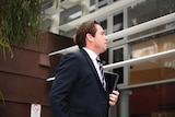 Former North Melbourne player Shannon Grant outside the Moorabbin Magistrates' Court.