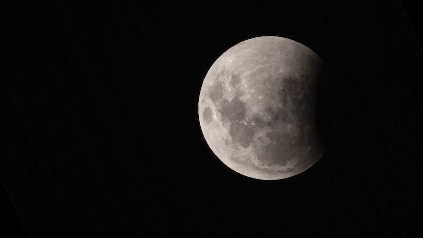 Moon with dark patch out of right side