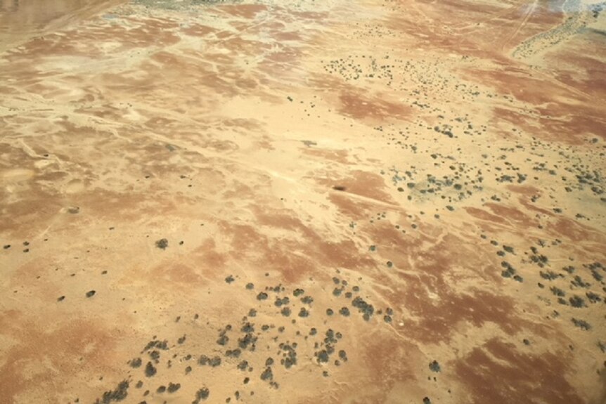An overhead view of the remote Birdsville area.