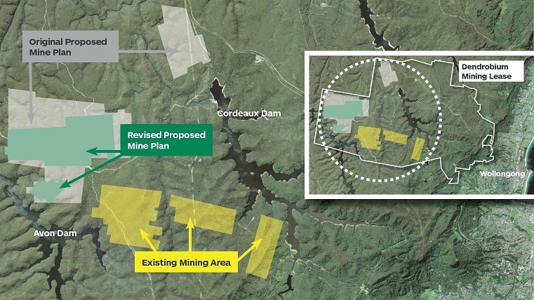 A map of a coal mine extension