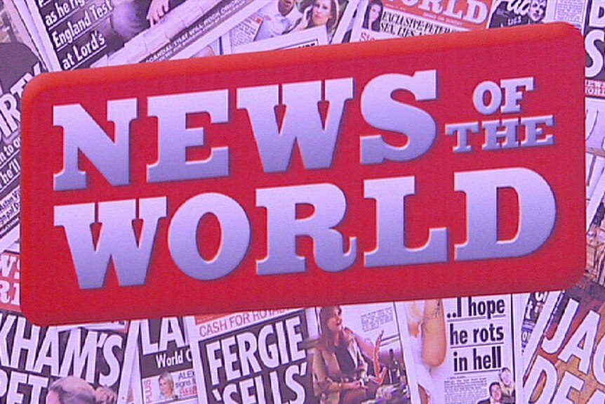 News of the World masthead sitting on top of copies of News of the World