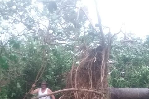 Theda Cattle Station manager Peter Adams and his wife Ali Moore capture the impact of Tropical Cyclone Marcus in the Kimberley