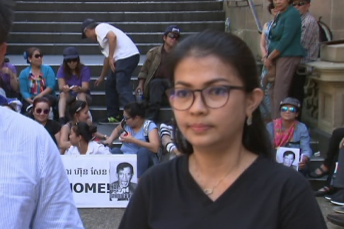 A woman with glasses