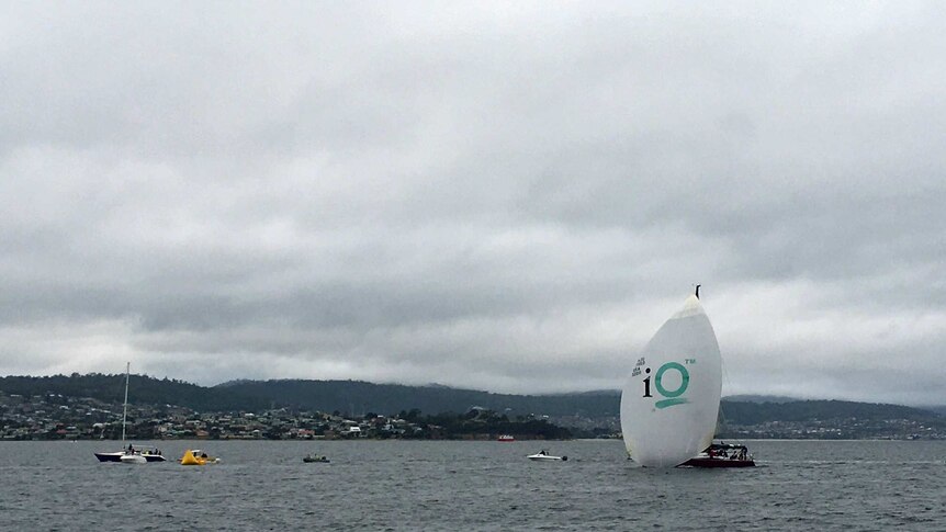 Yacht Tilt finishing Launceston to Hobart December 29, 2016