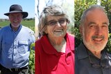 Images of two men and a woman who received Australia Day honours in 2016