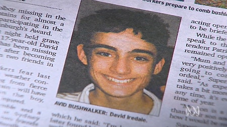 Sydney teenager David Iredale went missing last Monday.