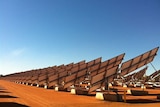 Solar panels at an electricity plant in Central Australia