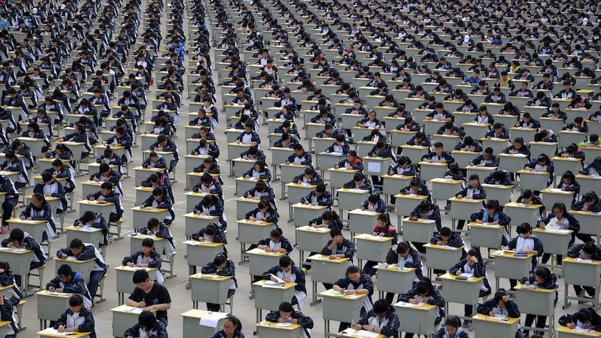Millions of Chinese students sit university entrance exams