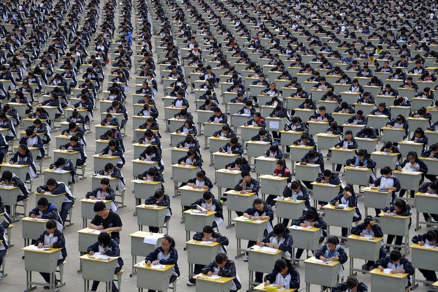 Millions of Chinese students sit university entrance exams