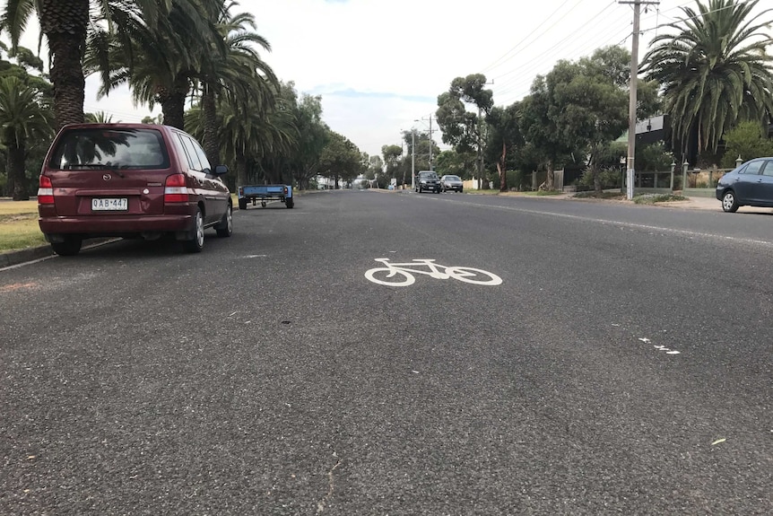 Bicycle infrastructure has been criticised in parts of Yarraville, where lines marking lanes have faded.