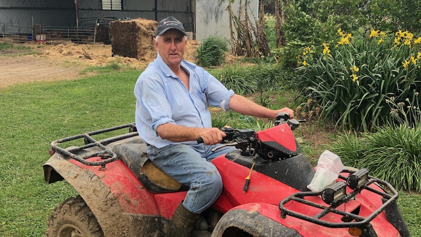 Les Bennett on a quadbike