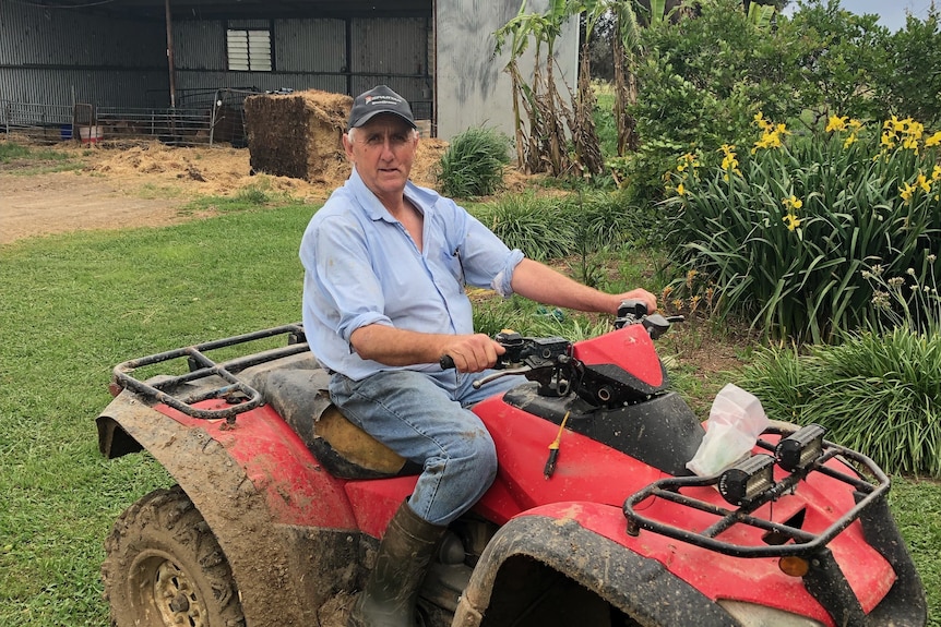 Les Bennett on a quadbike