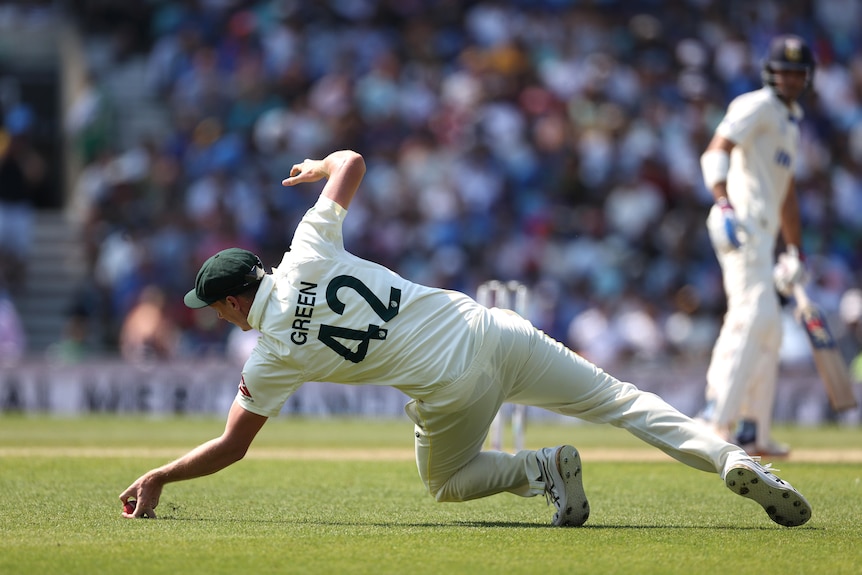 Cameron Green takes a catch