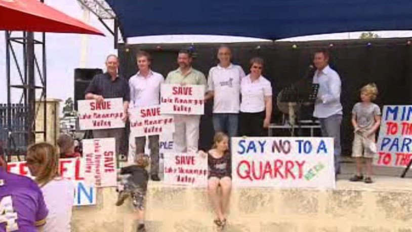 People do not want a quarry at the site