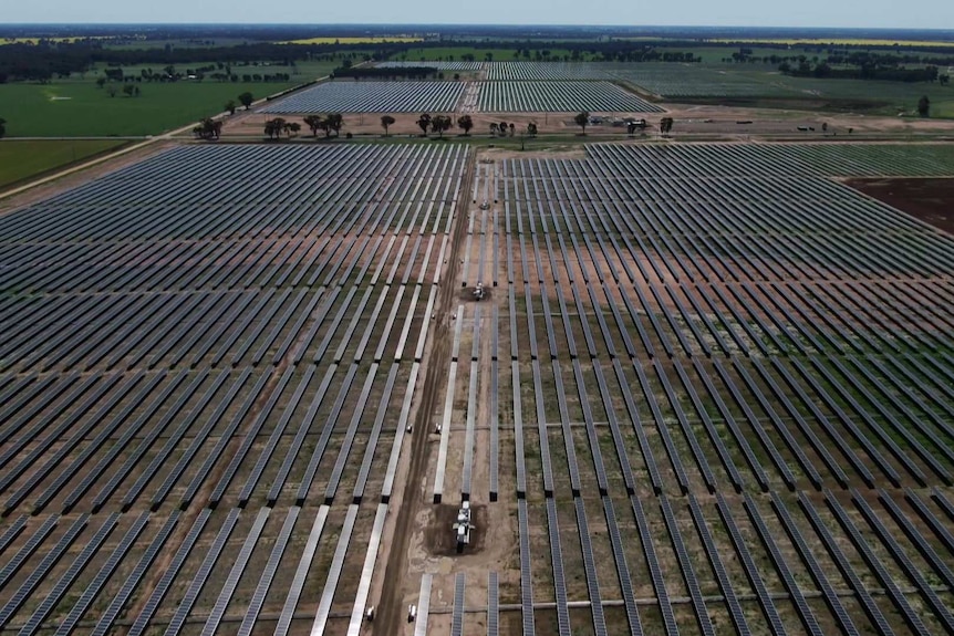 Aerial Numurkah solar farm