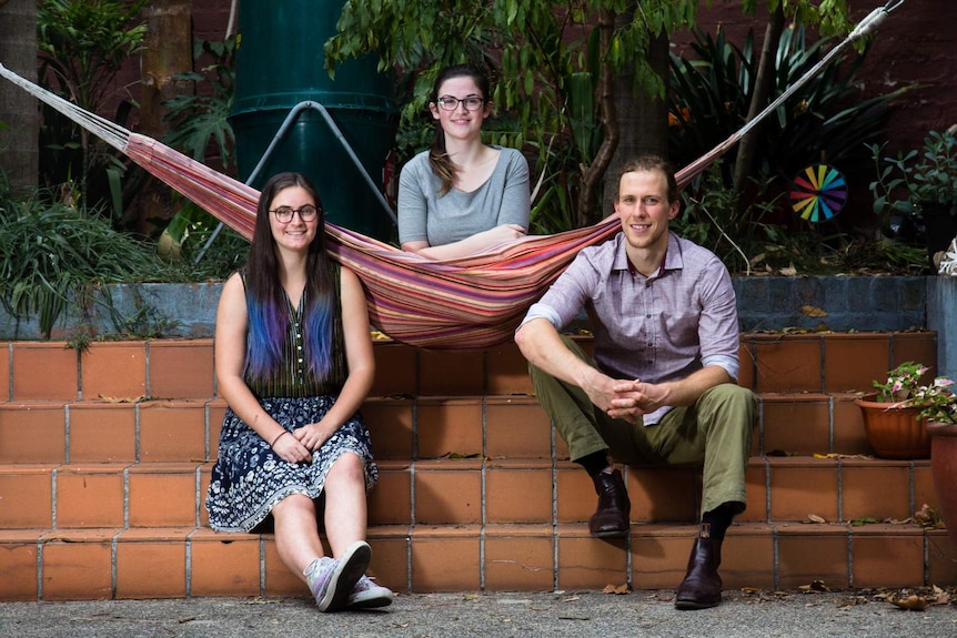 Portrait of Edie Griffin and Cooper Adams and Bjorn Strumberg at Stucco.