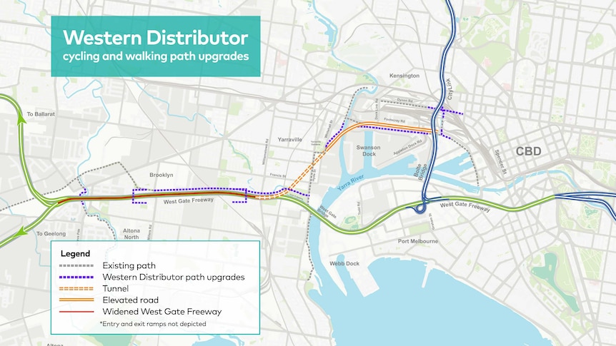 Melbourne bike path map