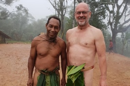 Tim Flannery with Esau Kekeubata Kwaio Chief