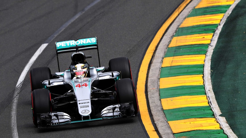 Lewis Hamilton during qualifying at the Australian Grand Prix