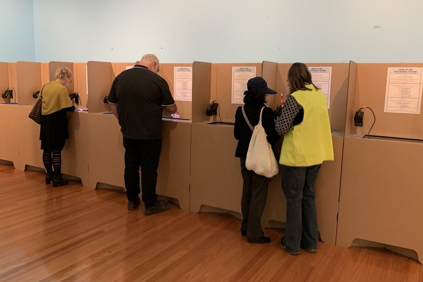 Voters in the ACT election.