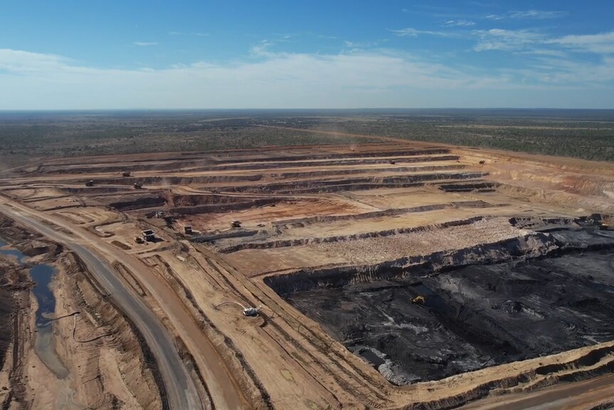 A large open-cut coal mine.