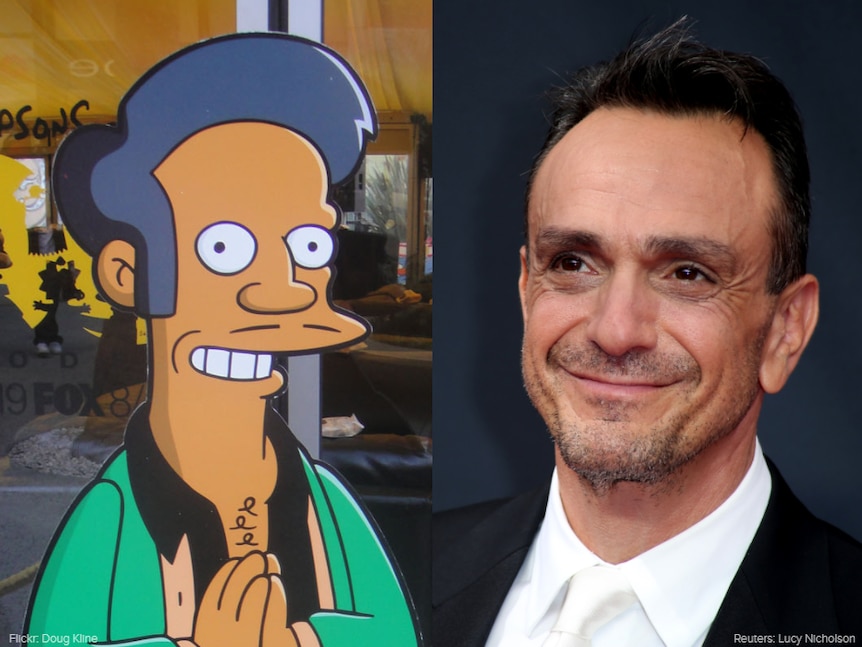 The Simpsons character Apu, an Indian immigrant, is voiced by white actor Hank Azaria.