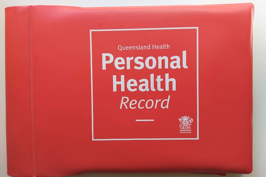 A Queensland Health record book for a young child