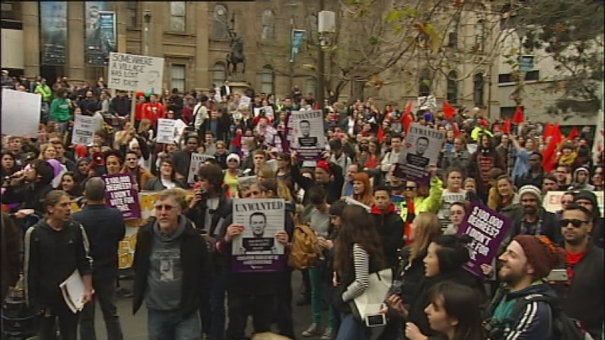 Similar protests against the planned changes were held in Sydney and Canberra.