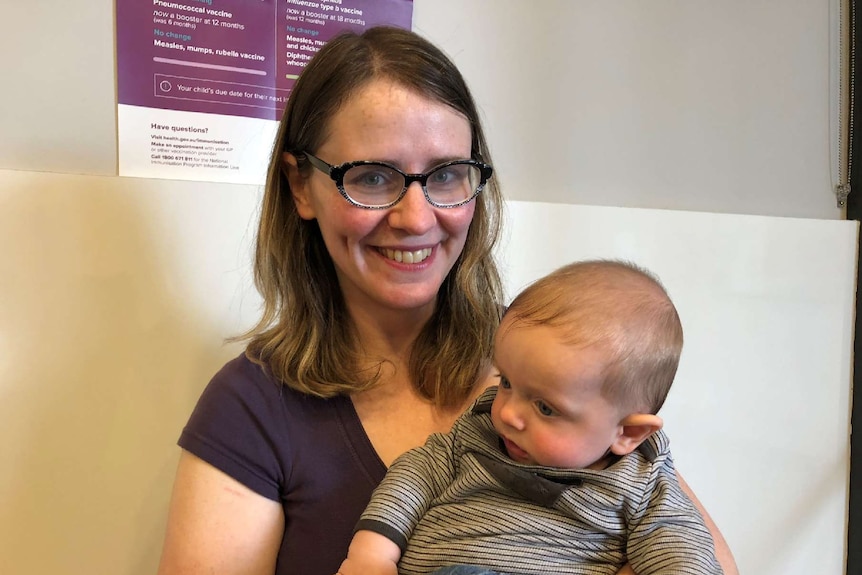 Dr Caroline Foreman and her six-month-old son Harry