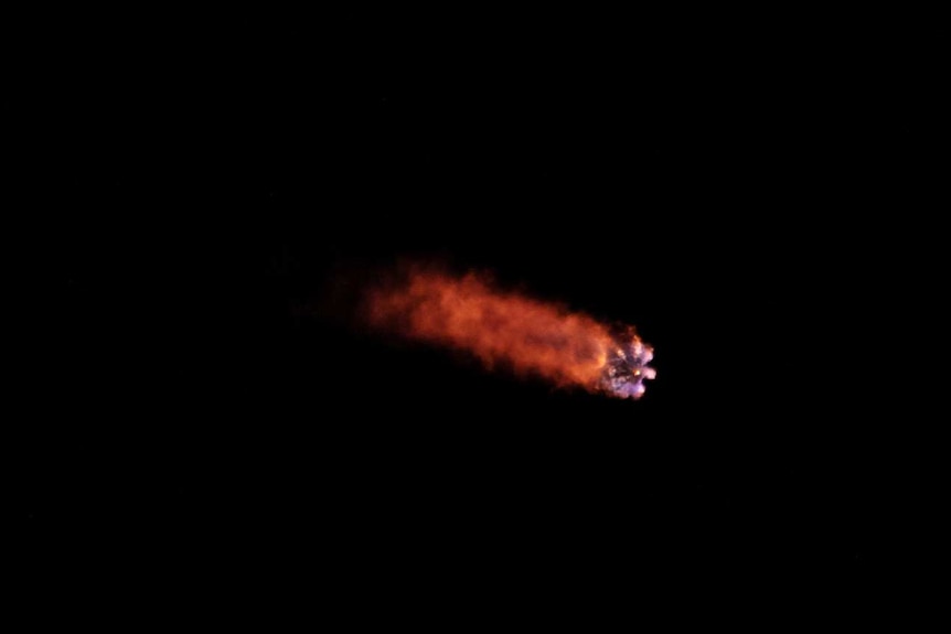 SpaceX demo 1 reentering atmosphere as ball of flame