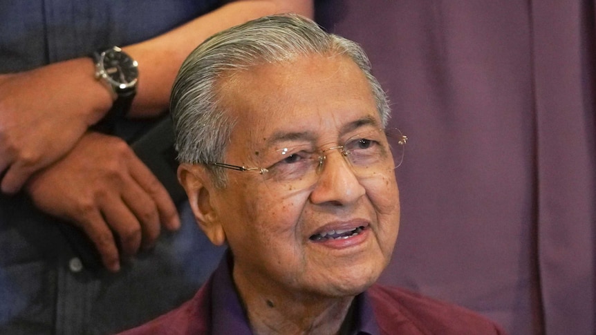 Malaysian Prime Minister Mahathir Mohamad speaks during a press conference.