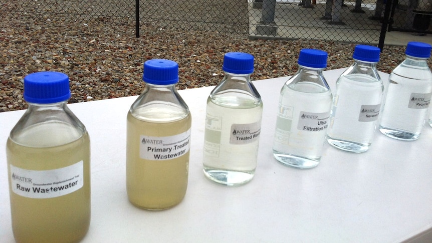 A selection of treated water