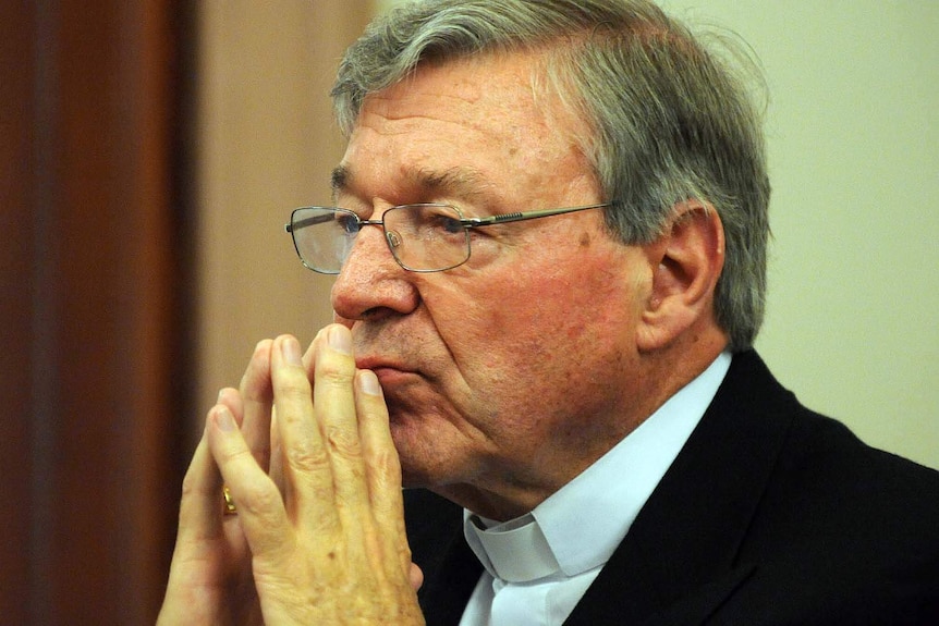 Cardinal George Pell appears at the Victorian Government inquiry into child abuse