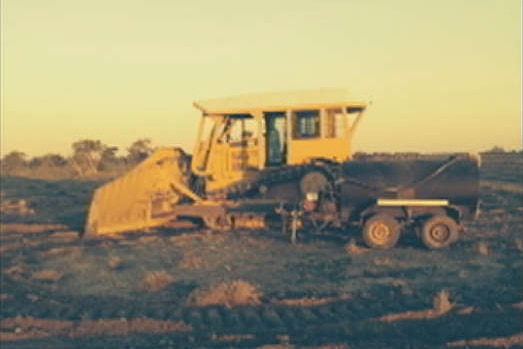 Machinery sits in field in NSW