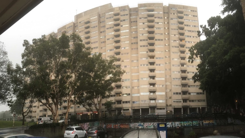 Public housing towers at Waterloo.