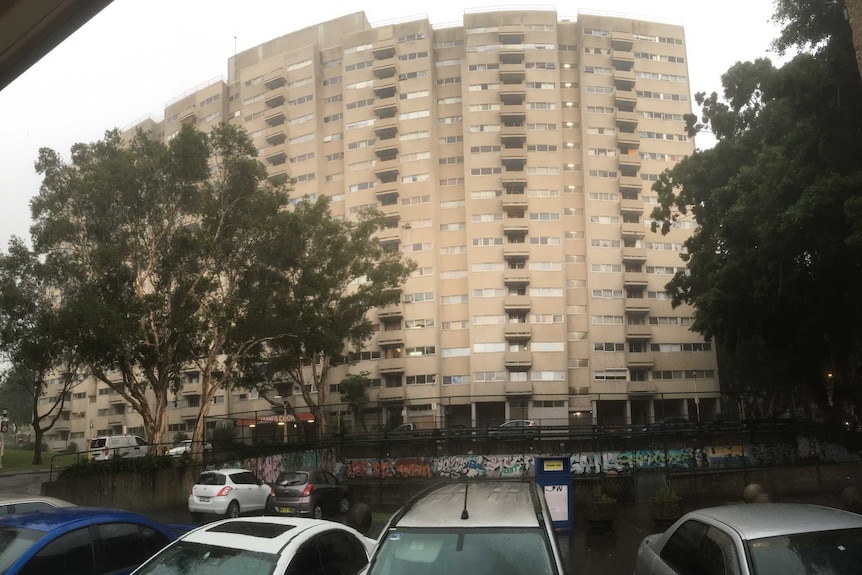 Public housing towers at Waterloo.