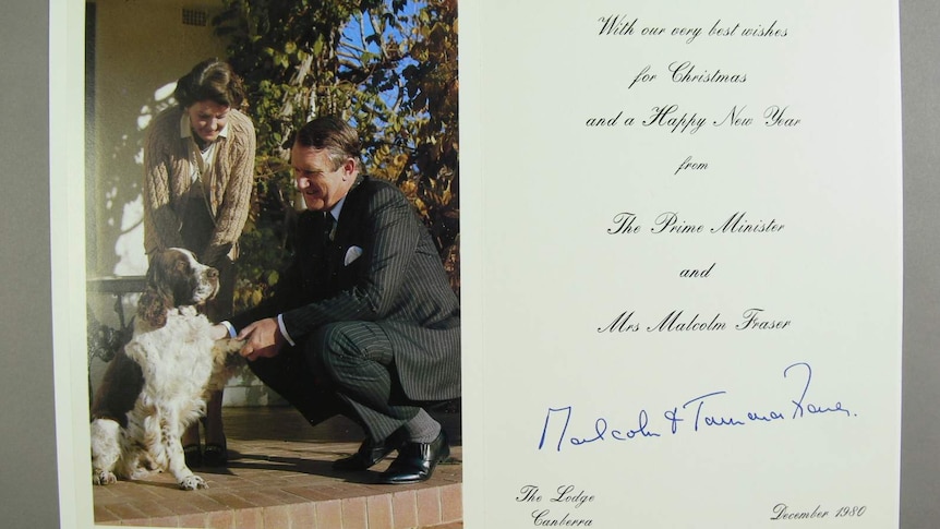 Christmas card sent by Malcolm and Tamie Fraser, 1980. Museum of Australian Democracy.