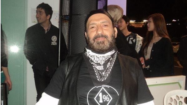 Man Haron Monis wearing biker clothes.