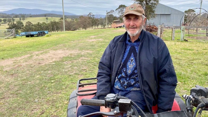 A farmer on his quadbike