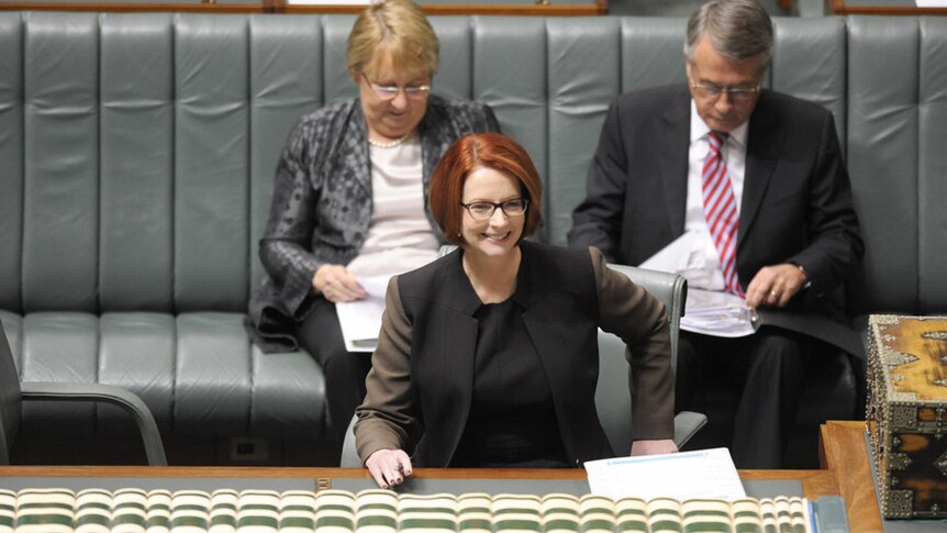 Julia Gillard arrives for question time on June 26, 2013.