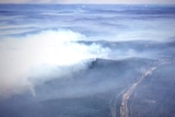 The State Mine fire from the air