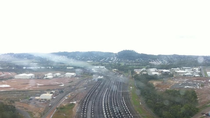 Empty coal trains in Gladstone