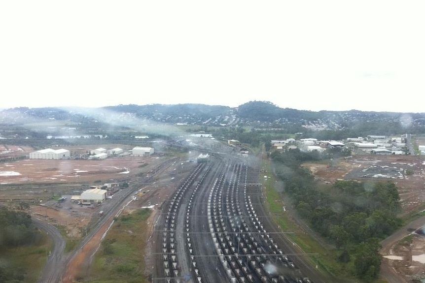 Empty coal trains in Gladstone