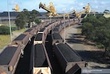 Coal trains heading to the Port of Newcastle