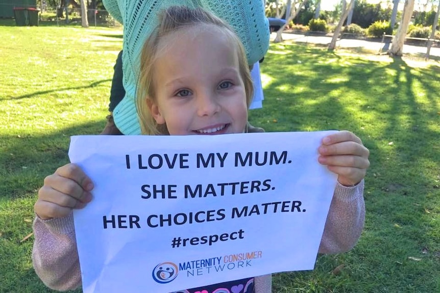 Chloe Ryder was supporting her mum at the rally.