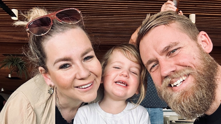 Claire, Brodie and Josh take a selfie as a family