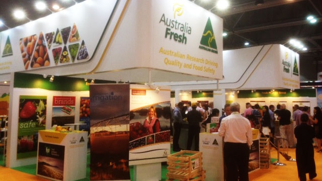 Australia's stand at the Asia Fruit Logistica expo in Hong Kong.