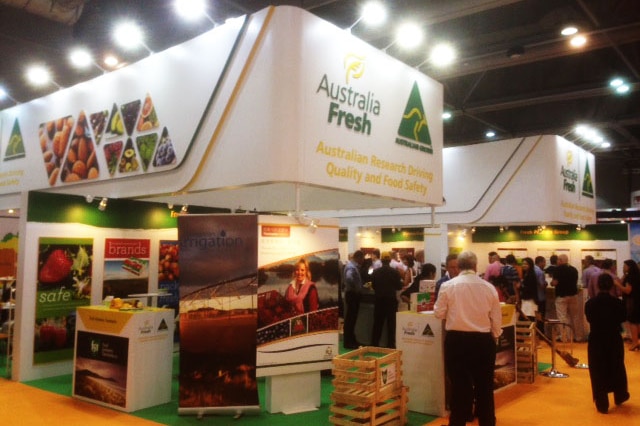Australia's stand at the Asia Fruit Logistica expo in Hong Kong.