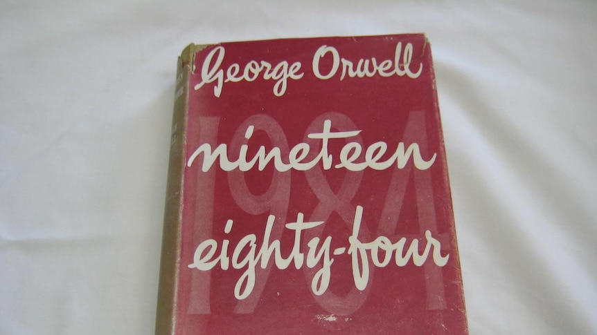 A first British hardcover edition of George Orwell's novel, 1984, which turned up in a Woollongong charity bin on October 14, 2010.