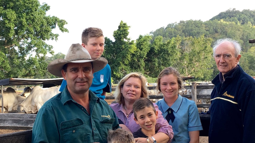 Paul and Brigid Fenech with their children, Matt, James, Tom and Bridie and also Steve Ellison.